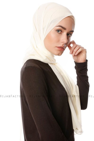 Ayla - Hijab Chiffon Creme