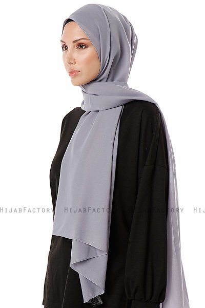 Ayla - Hijab Chiffon Grigio