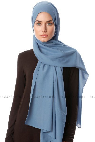 Ayla - Hijab Chiffon Indaco