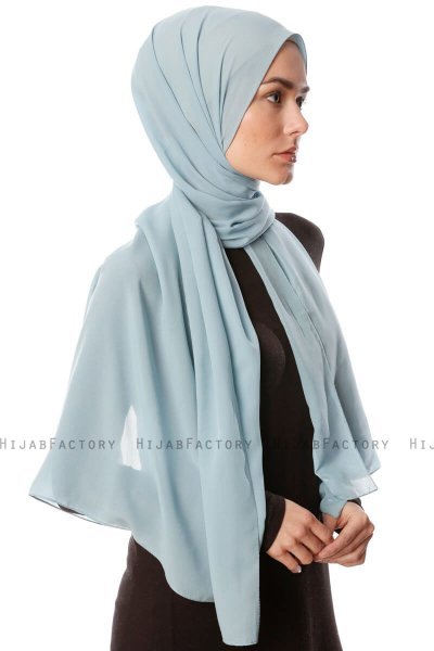 Ayla - Hijab Chiffon Petrolio Chiaro