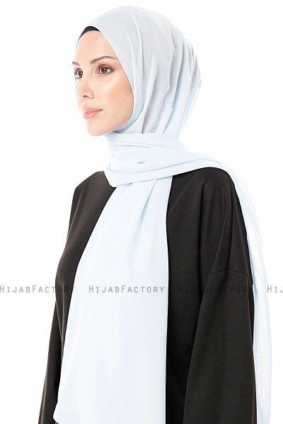 Ayla - Hijab Chiffon Azzurro