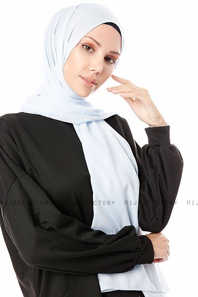 Ayla - Hijab Chiffon Azzurro