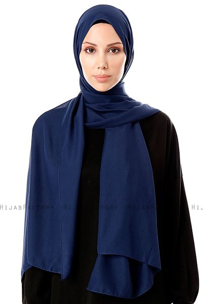 Ayla - Hijab Chiffon Blu Navy