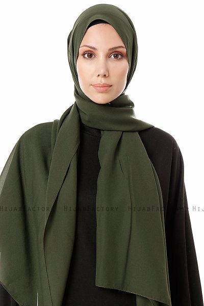 Ayla - Hijab Chiffon Verde Scuro