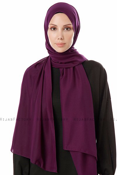 Ayla - Hijab Chiffon Viola Scuro
