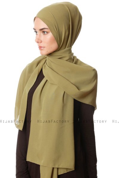 Ayla - Hijab Chiffon Verde Oliva