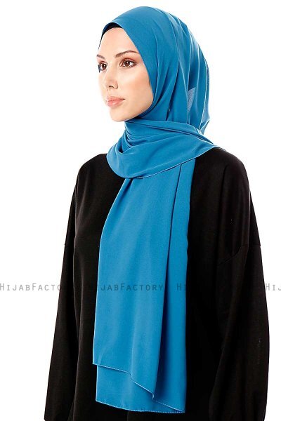 Ayla - Hijab Chiffon Petrolio