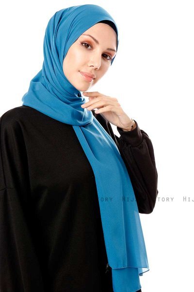Ayla - Hijab Chiffon Petrolio