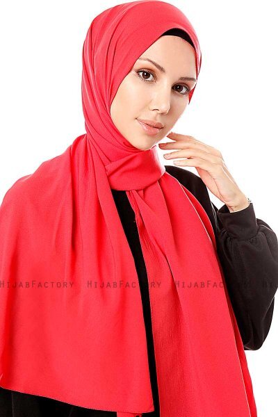 Ayla - Hijab Chiffon Rosso