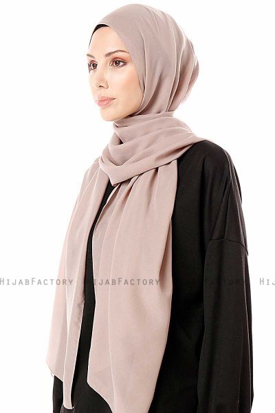Ayla - Hijab Chiffon Grigio Pietra