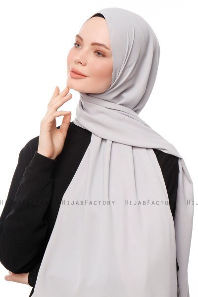 Aylin - Hijab Medine Silk Grigio Chiaro - Gülsoy