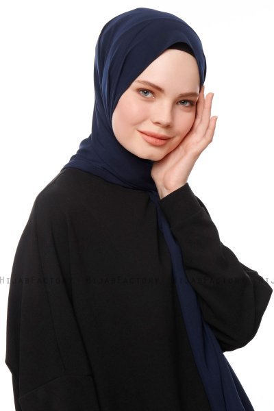 Aylin - Hijab Medine Silk Blu Navy - Gülsoy