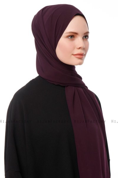 Aylin - Hijab Medine Silk Viola Scuro - Gülsoy