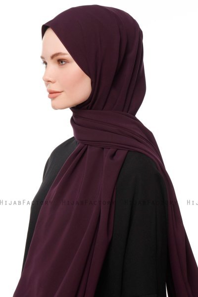 Aylin - Hijab Medine Silk Viola Scuro - Gülsoy