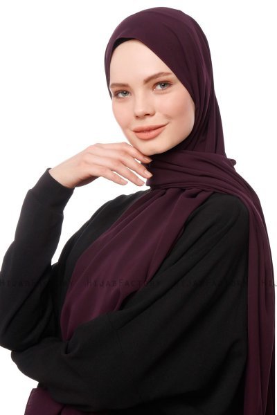 Aylin - Hijab Medine Silk Viola Scuro - Gülsoy