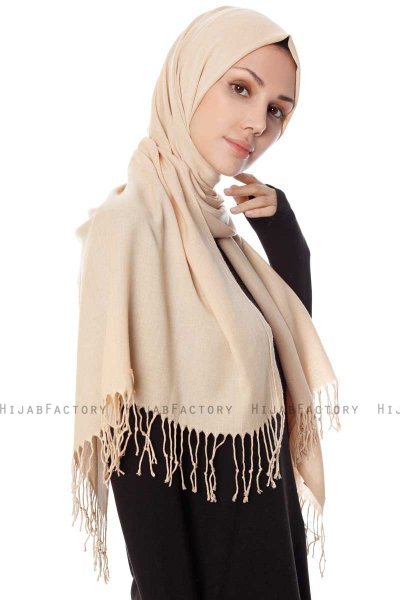Aysel - Hijab Pashmina Beige Chiaro - Gülsoy