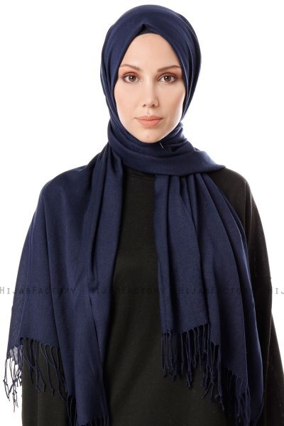 Aysel - Hijab Pashmina Blu Navy - Gülsoy