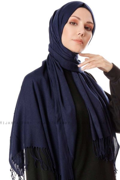Aysel - Hijab Pashmina Blu Navy - Gülsoy