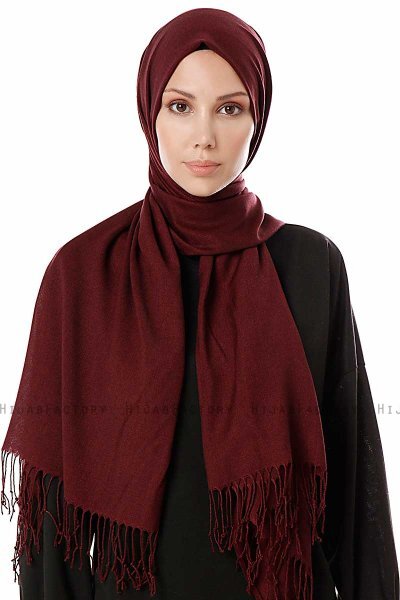 Aysel - Hijab Pashmina Bordò Scuro - Gülsoy