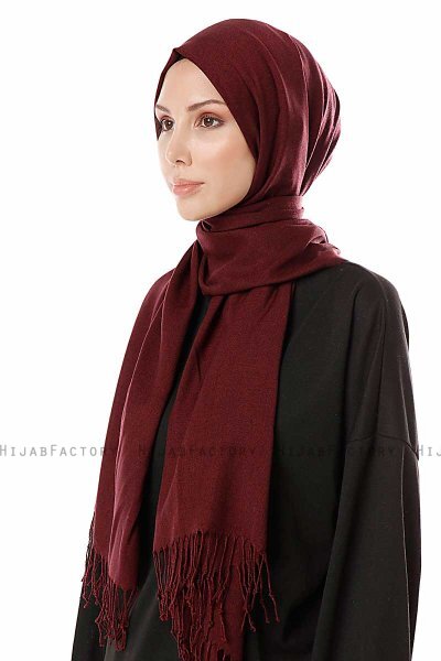 Aysel - Hijab Pashmina Bordò Scuro - Gülsoy