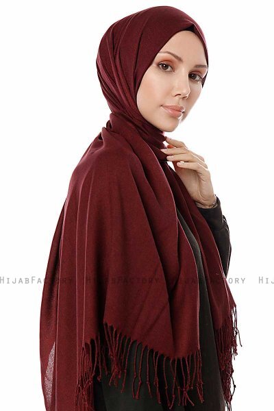 Aysel - Hijab Pashmina Bordò Scuro - Gülsoy