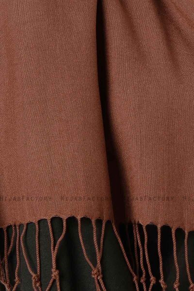 Aysel - Hijab Pashmina Marrone Scuro - Gülsoy