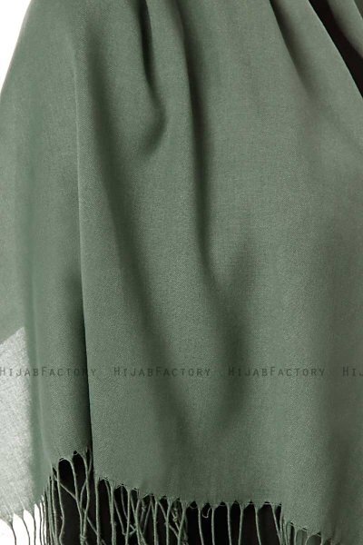 Aysel - Hijab Pashmina Verde Scuro - Gülsoy