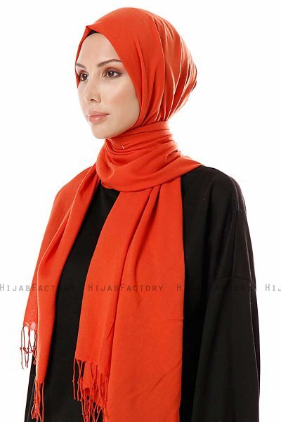 Aysel - Hijab Pashmina Rosso Mattone - Gülsoy