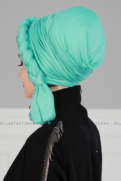 Theresa - Turbante Di Cotone Turchese - Ayse Turban
