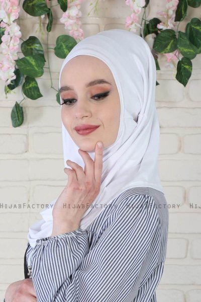 Wilda - Hijab Di Cotone Bianca