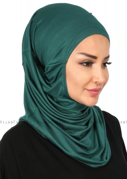 Wilda - Hijab Di Cotone Verde Scuro