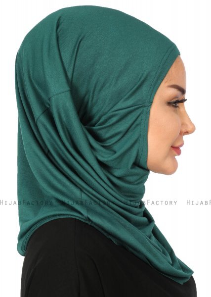 Wilda - Hijab Di Cotone Verde Scuro