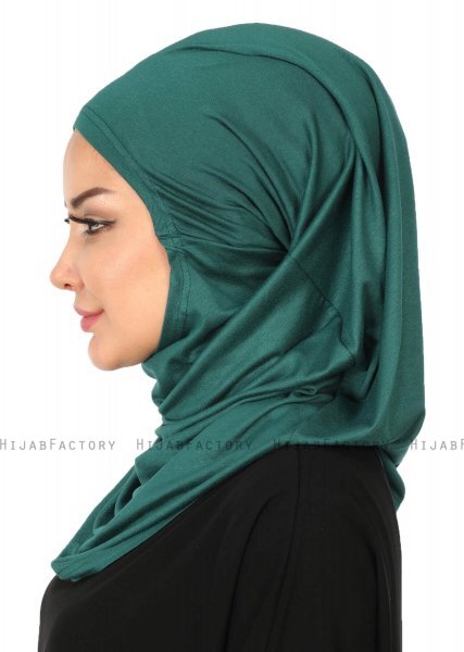Wilda - Hijab Di Cotone Verde Scuro