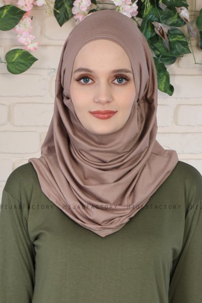 Wilda - Hijab Di Cotone Taupe