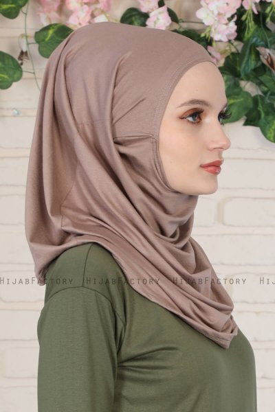 Wilda - Hijab Di Cotone Taupe