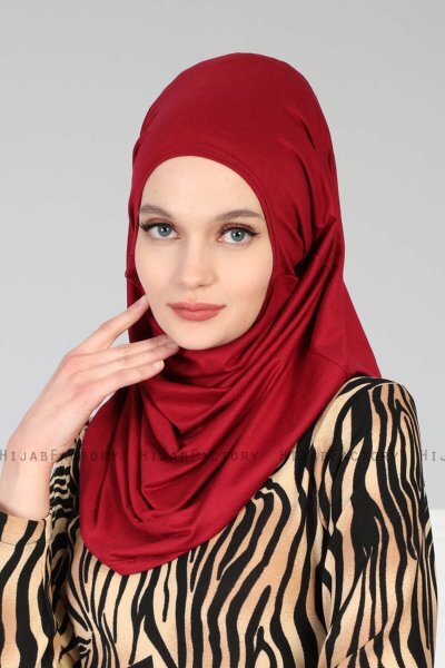 Wilda - Hijab Di Cotone Bordò