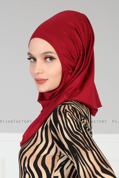 Wilda - Hijab Di Cotone Bordò