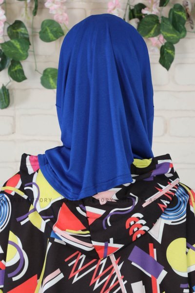 Wilda - Hijab Di Cotone Blu