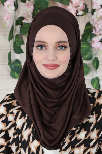 Wilda - Hijab Di Cotone Marrone
