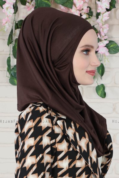 Wilda - Hijab Di Cotone Marrone