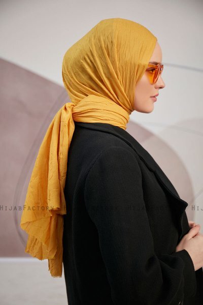 Serap - Hijab Bamboo Crash Mostarda