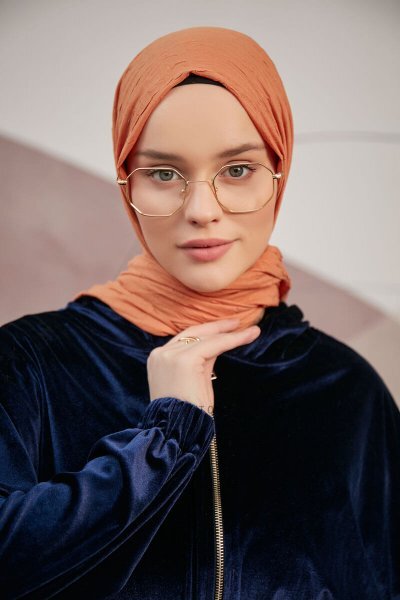 Serap - Hijab Bamboo Crash Rosso Mattone