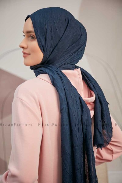 Serap - Hijab Bamboo Crash Blu Navy