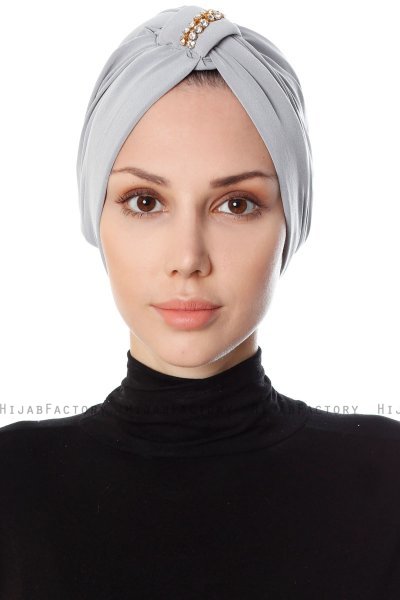 Bahar - Turbante Grigio Chiaro