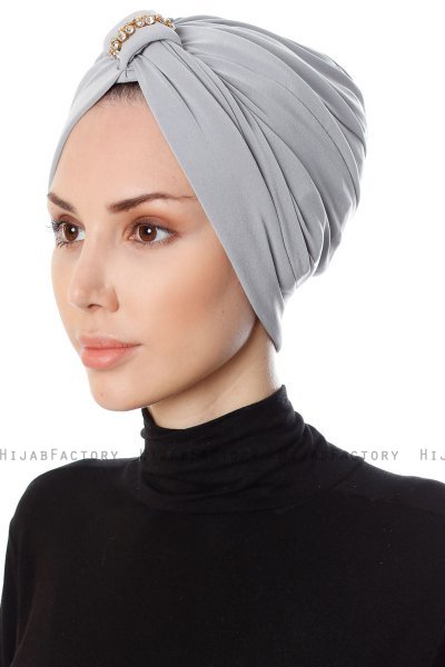 Bahar - Turbante Grigio Chiaro