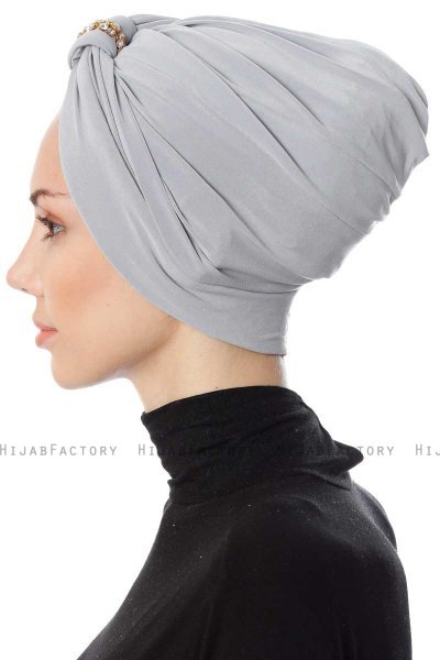 Bahar - Turbante Grigio Chiaro