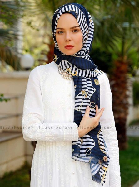 Bariah - Hijab Fantasia Blu Navy - Sal Evi