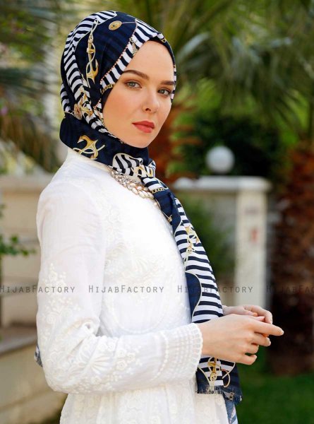 Bariah - Hijab Fantasia Blu Navy - Sal Evi
