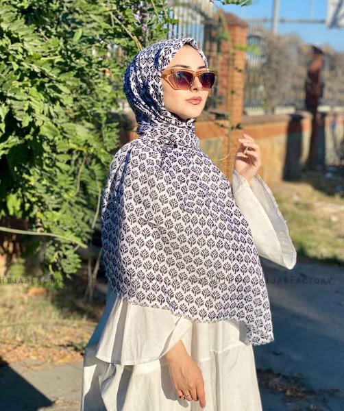 Basimah - Hijab Fantasia Di Cotone Bianca