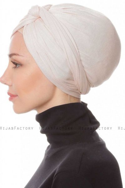 Belinay Creme Turban Hijab Ecardin 201805c